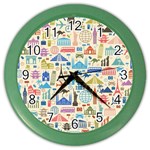 world Travel Color Wall Clock