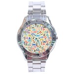 world Travel Stainless Steel Analogue Watch