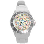 world Travel Round Plastic Sport Watch (L)