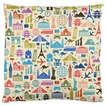 world Travel Large Cushion Case (One Side)