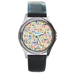 world Travel Round Metal Watch