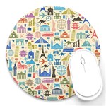 world Travel Round Mousepad