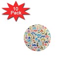 world Travel 1  Mini Magnet (10 pack) 