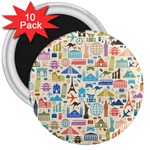 world Travel 3  Magnet (10 pack)