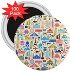 world Travel 3  Magnet (100 pack)