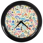 world Travel Wall Clock (Black)