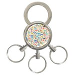 world Travel 3-Ring Key Chain