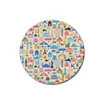 world Travel Rubber Round Coaster (4 pack)