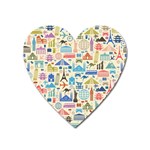 world Travel Magnet (Heart)