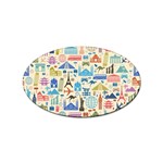 world Travel Sticker Oval (10 pack)