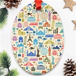 world Travel Oval Ornament (Two Sides)