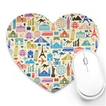 world Travel Heart Mousepad