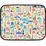 world Travel Double Sided Fleece Blanket (Mini)