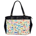 world Travel Oversize Office Handbag (2 Sides)