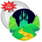 yellow brick road  3  Button (10 pack)