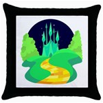 yellow brick road  Throw Pillow Case (Black)