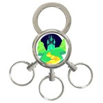 yellow brick road  3-Ring Key Chain