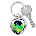 yellow brick road  Key Chain (Heart)