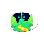 yellow brick road  Sticker (Oval)