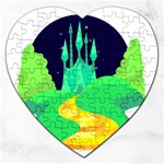 yellow brick road  Jigsaw Puzzle (Heart)