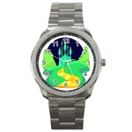 yellow brick road  Sport Metal Watch