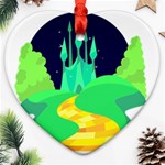 yellow brick road  Heart Ornament (Two Sides)