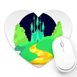 yellow brick road  Heart Mousepad