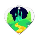 yellow brick road  Dog Tag Heart (Two Sides)