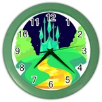 yellow brick road  Color Wall Clock