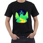 yellow brick road  Men s T-Shirt (Black)