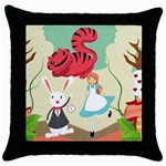 Through The Looking Glass Throw Pillow Case (Black)