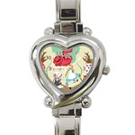 Through The Looking Glass Heart Italian Charm Watch