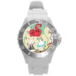 Through The Looking Glass Round Plastic Sport Watch (L)