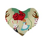 Through The Looking Glass Standard 16  Premium Heart Shape Cushion 