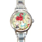 Through The Looking Glass Round Italian Charm Watch