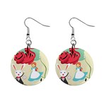 Through The Looking Glass 1  Button Earrings