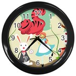 Through The Looking Glass Wall Clock (Black)