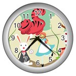 Through The Looking Glass Wall Clock (Silver)