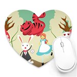 Through The Looking Glass Heart Mousepad