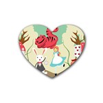 Through The Looking Glass Heart Coaster (4 pack)