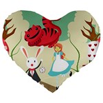 Through The Looking Glass Large 19  Premium Heart Shape Cushion