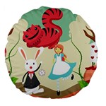 Through The Looking Glass Large 18  Premium Flano Round Cushion 