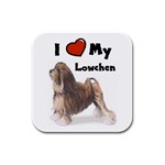 I Love My Lowchen Rubber Square Coaster (4 pack)