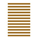 Horizontal Stripes - White and Golden Brown Shower Curtain 48  x 72  (Small)