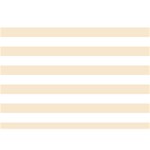 Horizontal Stripes - White and Champagne Orange Birthday Cake 3D Greeting Card (7x5)