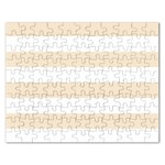 Horizontal Stripes - White and Champagne Orange Jigsaw Puzzle (Rectangular)