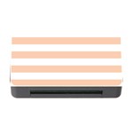 Horizontal Stripes - White and Apricot Orange Memory Card Reader with CF