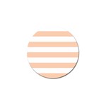 Horizontal Stripes - White and Apricot Orange Golf Ball Marker (10 pack)