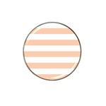 Horizontal Stripes - White and Apricot Orange Hat Clip Ball Marker