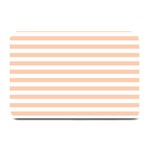 Horizontal Stripes - White and Apricot Orange Plate Mat